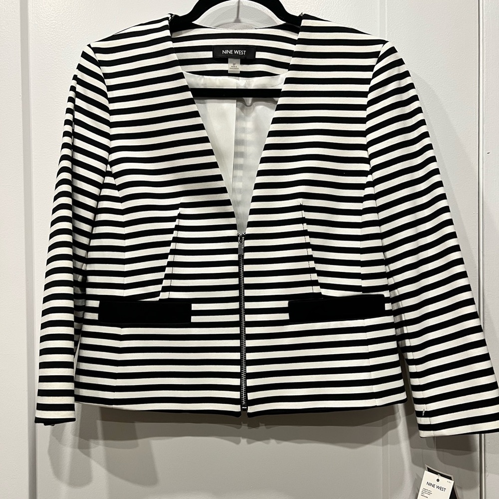 Nine West Black and White Blazer NWT